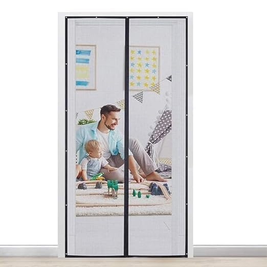Magnetic Mesh Door Net with Auto Close Hands Free Mosquito Net Curtain for Home-image-23