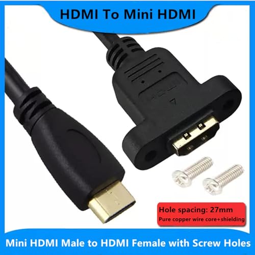 Cable mini HDMI macho a HDMI hembra para evitar daños en puertos de cámaras 2