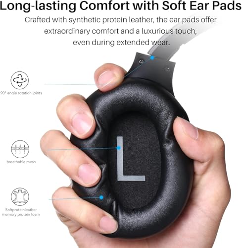 Miniatura 5 de Tozo Ht2 Auriculares Inalámbricos Bluetooth, Auriculares Inalámbricos Diadema Cancelación De Ruido, 60h Reproducción, Auriculares Bluetooth Con Audio De Alta Resolución Y Graves Profundos Negro