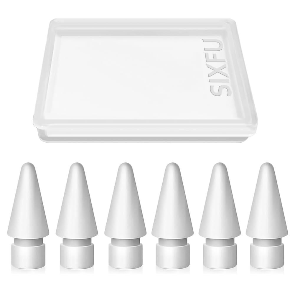 SIXFU 6 PCS Replacement Pencil Tips for Apple Pencil, Durable iPencil Tip Nibs Accessories for iPad Pro/Apple Pencil Pro/USB-C/ 1st Gen/ 2nd Generation (Replacement)-picture-29