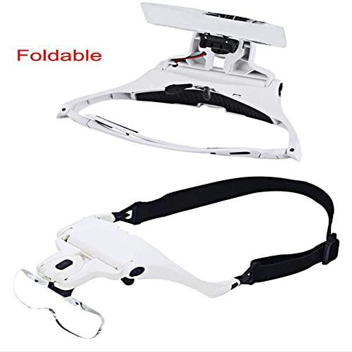 Montre loupe de tête avec double éclairage LED pour bijoutier