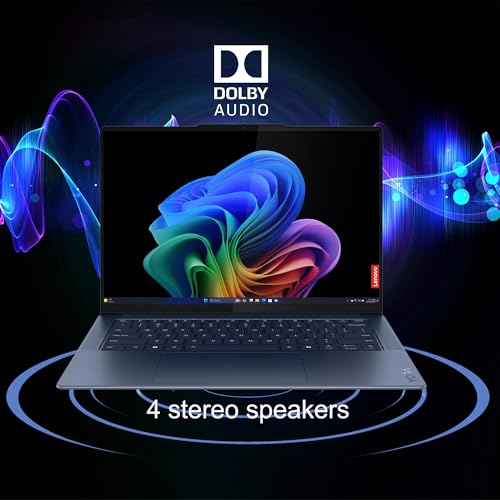Image of Lenovo Yoga Slim 7 Laptop 14.5 inch 3K OLED Touch (100% DCI-P3 1000nits HDR Peak) Qualcomm 12-core Snapdragon X Elite (Up to 45 Tops) 16GB RAM 1TB SSD for Designer Business Work Win11 ICP Hub
