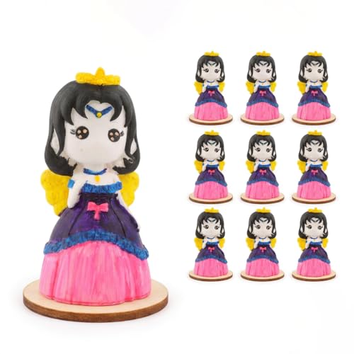 Image of Spartan Kids Paint Your Own Princess figurine Piggy Bank for Kids, DIY Watercolor Craft Activity Set with Lock, Creative Money Saving Box for Boys and Girls, Best Birthday Party Return Gift (10, Doll)