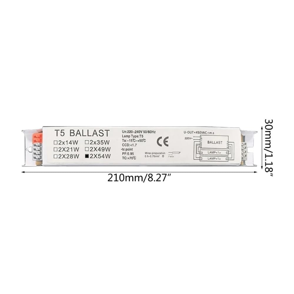 Elektroniczne stateczniki szerokonapięciowe T5 do lamp fluorescencyjnych 220-240 V, z natychmiastowym startem, wysyłki bezpośredniej (7)(4)