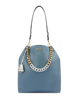 Pollini Hobo bag Darlene. Dimensioni: 34X29X13 Blu LAGO/ARGENTO