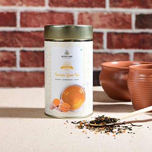 Image of Nature's Park Turmeric Green Tea Can,100 Gm)