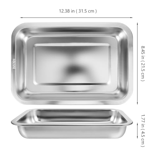 Arenero de acero inoxidable para gatos, tamaño pequeño miniatura 2