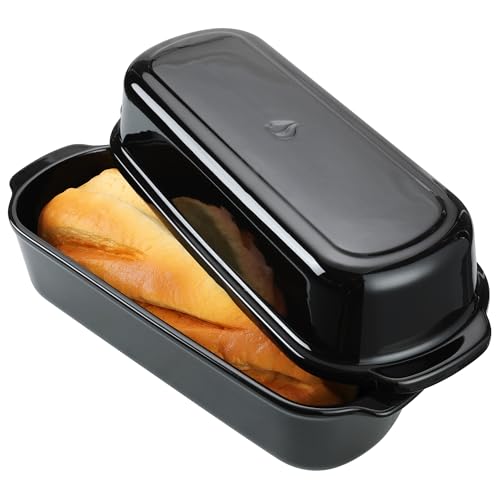 Navaris Brottopf - Toastbrot Backform - Brottopf zum Backen - Tontopf Brot...