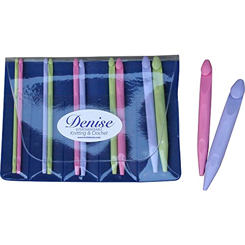 Denise Interchangeable Crochet, Hooks Only Add-On Set (F5/3.75mm-19/15mm) (Pastel)