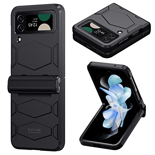 Phelinta Coque pour Samsung Z Flip 4 avec Charnière de Protection, Coque pour Galaxy Z Flip 4 Anti-Chute Antichoc Étui, Housse de Protection pour Z Flip 4 5G Coque Cover