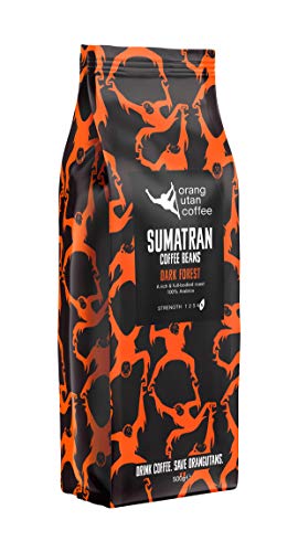 Indonesia Sumatra Orangutan Coffee Beans, 500g, Orang Utan Conservation Project, (Whole Bean, 500g)