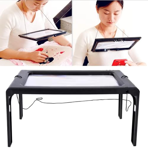 Lente de Aumento Lupa de Mesa Com Luz Zoom 2.5x 6 LEDs CBRN20782