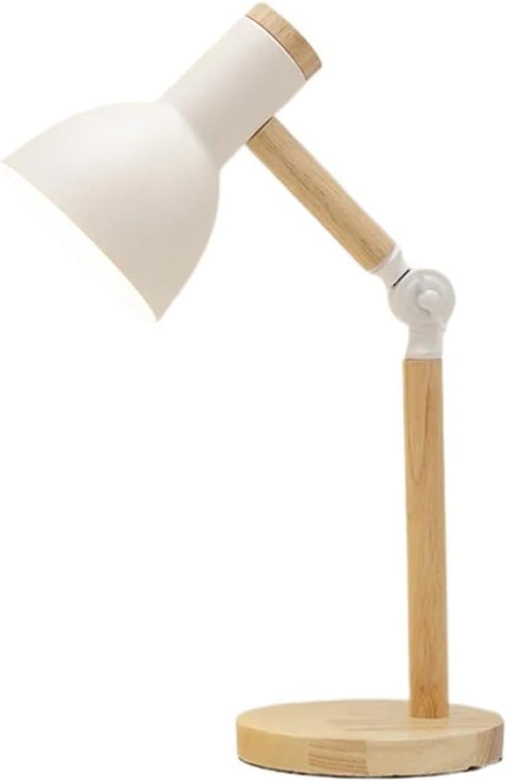 Table Lamp E27 Nordic Wood Desk Lamps Height Adjustable Modern Bedside