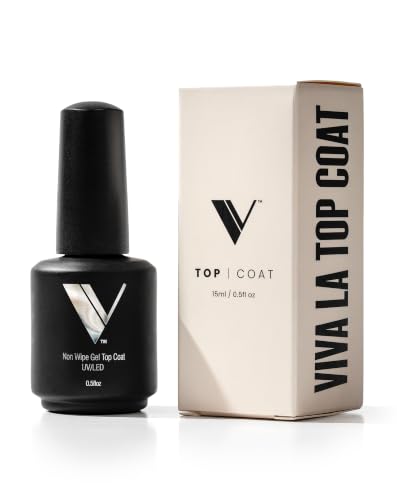 V Beauty Pure No Wipe Gel Top Coat - Long Lasting UV Top Coat Gel, 15ml