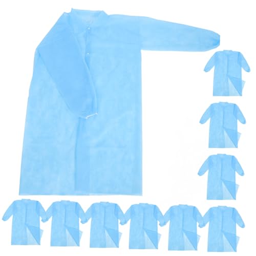 OSOLADY 10piezas Batas Desechables De Laboratorio Ropa De Protección No Tejida Traje Transpirable Para Uso Laboratorios y Entornos Clínicos