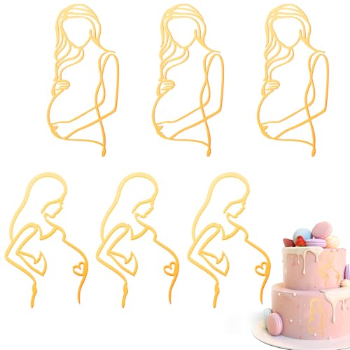 Thinslimer Pregnant Women Cake Topper image
