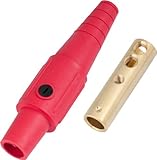 Marinco CLS20FB-C CLS Cam Type, Series 16 Inline, Single Pin Connector, 400 Amp, 600 Volt, #2-2/0 AWG, Female - Red (C)