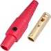 Marinco CLS20FB-C CLS Cam Type, Series 16 Inline, Single Pin Connector, 400 Amp, 600 Volt, #2 - 2/0 AWG, Female - Red (C)