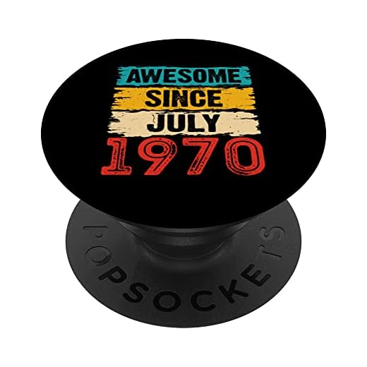 Regalos de 53 años impresionantes desde julio de 1970 PopSockets PopGrip Intercambiable