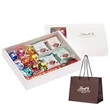 【Lindt公式】リンツ Lindt チョコレートスイートモーメント 3種セット クリスマス 14個入 (リンドール チョコウェイファー リンドール スティック ミルク) ギフト 手提げ袋付き ショッピングバッグS付