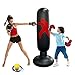 Sac de Boxe Gonflable pour Enfant et Adultes,Sac de Frappe Fitness de Boxe Autoportant,sur Pied avec Base épaisse,Exercice et Soulagement du Stress 160cm (Black)