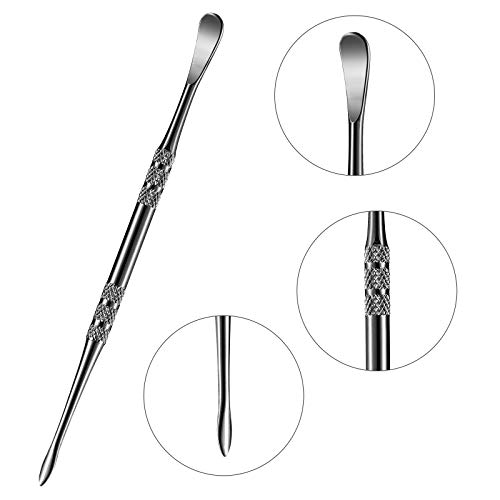 6 Pieces Wax Carving Tool Wax Tool Carving Tool Stainless Steel Sculpting Tool Spoon 4.75 Inch (Black) - Thumbnail 2