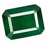 DINJEWEL Natural Aaa++ Loose 12.25 Ratti 11.65 Carat Gemstone Natural Certified Zambian Emerald Octagon Shape/Panna Stone Green