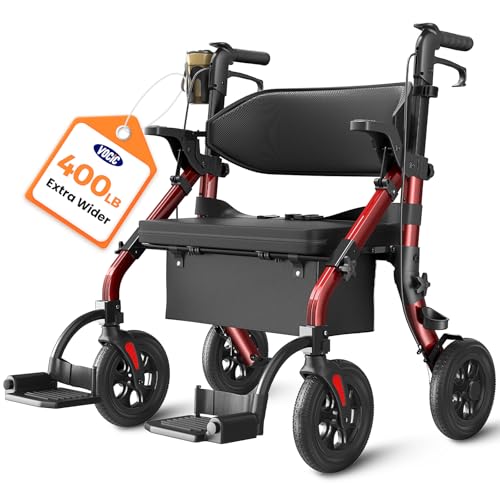 VOCIC Z59 2 in 1 Heavy Duty Rollator