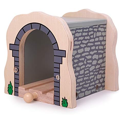 Bigjigs Rail Grey Stone Tunnel - Other Major Wooden Rail Brands are Compatible Cover