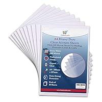 Acetatblätter, transparent, strapazierfähig, Acetatfolie, 240 Mikron, extra dicke Kunststoff-PVC-Bögen, transparente, Basteln (A4-10 Blatt)