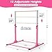 Oneofics Gymnastics Bar with Mat, Adjustable Heights Gymnastic Horizontal Bar and 2
