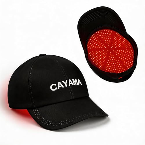 CAYAMA Red Light Hair Growth Cap for Men & Women, 500 Total Light Emitters, Full-Scalp Coverage, 660nm Red Light + NIR, Adjustable Fit, At-Home Scalp Care