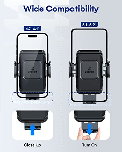 Zeehoo Wireless Car Charger,15W Fast Charging Auto-Clamp Car Mount,Windshield Dash Air Vent Phone Holder For Iphone 14 13 12 Mini 11 Pro Max Xs Xr 8,Samsung S22 S21 S20(45W Qc3.0 Adapter Included) #TOP2