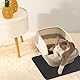 Katzenklo Matte 60x40CM, Katzenstreu Matte EVA Doppelte Schichte, Waben Katzenmatte Katzenklo Wasserdichte, Matte Katzenklo Unterleger für Litter Catcher, Matte Katzentoilette, Cat Litter Mat Schwarz