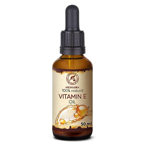 Vitamin Oil E 50ml – Tocopherol – 100% Natural and Pure – Rich in Vitamin E – Anti Aging Oil Against Wrinkles of All Kinds – Care for Face – Skin – Body Care – Hair – Ideal for Sensitive Skin