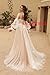 BaoWw Women's Sweetheart Off Shoulder Wedding Dresses Lace Applique A Line for Women Lace Elegant Bridal Dress Ivory