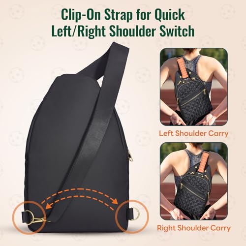 Sac de pickleball en polyester hydrofuge avec fermeture éclair