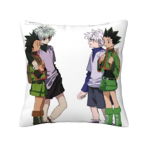 ハンター×ハンター (17) ッションカバー 抱き枕カバー 装飾枕カバー 座布団カバー グッズ ギフト アニメグッズ 着脱簡単 洗える ソファ背当て 両面プリント かわいい おしゃれ 車やソファー 40x40cm