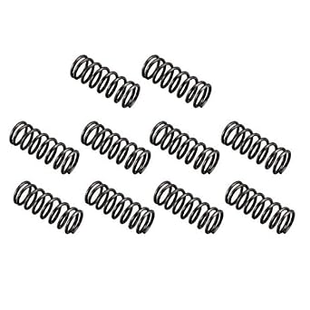 TA-VIGOR 10Pcs Compressed Spring, 10mm OD, 1.2mm Wire Size, 25mm Free Length, Spring Steel Construction Extended Mechanical Compression Springs for Home Repairs, DIY Projects