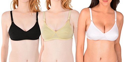 Image of Eve's Beauty Womens Basic Multicolor Bra-Pack of 3