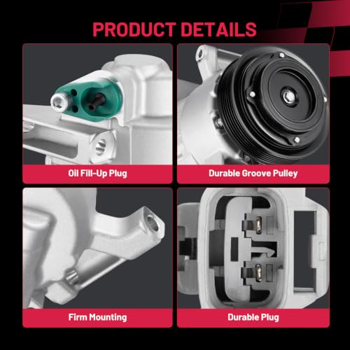 Image of BDFHYK 198334 Air Conditioning A /C Compressor with Clutch Compatible with Ram 1500 Classic V6 3.6L 2019-2023, Ram 1500 V6 3.6L 2014-2022