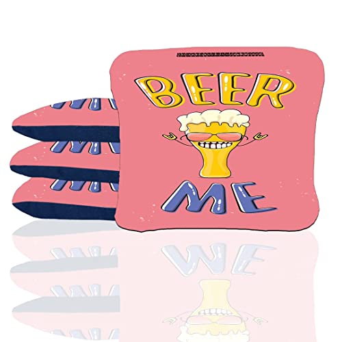 Beer Me Stick & Slide Cornhole Bags - Set of (4) Dual Sided Fast & Slow Corn Hole Bags