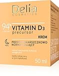 Delia Cosmetics – Vitamin D3 Precursor - Anti-Wrinkle Normalising Night Cream – All Skin Types – Acne Skin – Hydrating – Regenerating – Retinol – Niacinamide – Tumeric – Omega Plus – 50ml