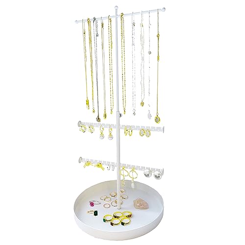 HoaaiGo Espositore per gioielli a forma di T – Portagioie albero – Supporto espositivo per collane, orecchini e bracciali