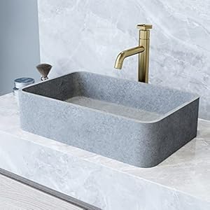 Vigo cordoba gothic 20l x 13w x 5h over the counter concrete rectangular vessel bathroom sink in ash gray vg04062  urban country home decor