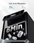 GoveeLife Nugget intelligent Ice Maker Pro, 60lbs Tous les jours, 6-Minute Première glace, 40dB Ultra-Quiet avec AI NoiseGuard, App. & Contrôle de la voix, autopropre, 3.5lbs Panier & Réservoirs d'eau double, pour cuisine à la maison, fête