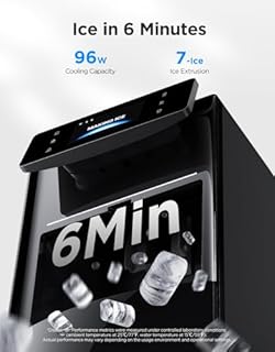 GoveeLife Smart Nugget Ice Maker Pro, 60lbs Daily, 6-Minute First Ice, 40dB Ultra-Quiet with AI NoiseGuard, App & Voice Control, Self-Clean, 3.5lbs Basket & Dual Water Tanks, for Home Kitchen, Party