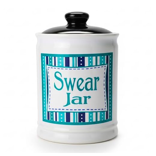 Cottage Creek Swear Jar, Ceramic Cussing Jar, Swearing Coin Bank, Cuss Piggy Bank for Swear Words