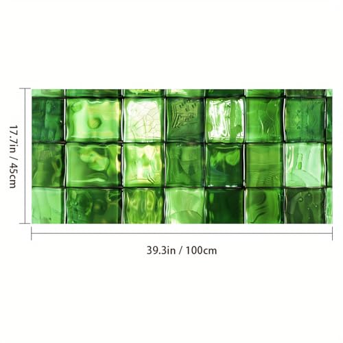 Vinilo Decorativo de Vidrio Verde MOSAICO 39.3x17.7 pulg miniatura 3