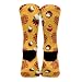 MZERSE Fashion Socks Soft Microfiber Polyester Winter Warm Calf Crew Socks Orange Realistic Waffles Food, Short Fuzzy Seamless Daily Casual for Trekking Exercise